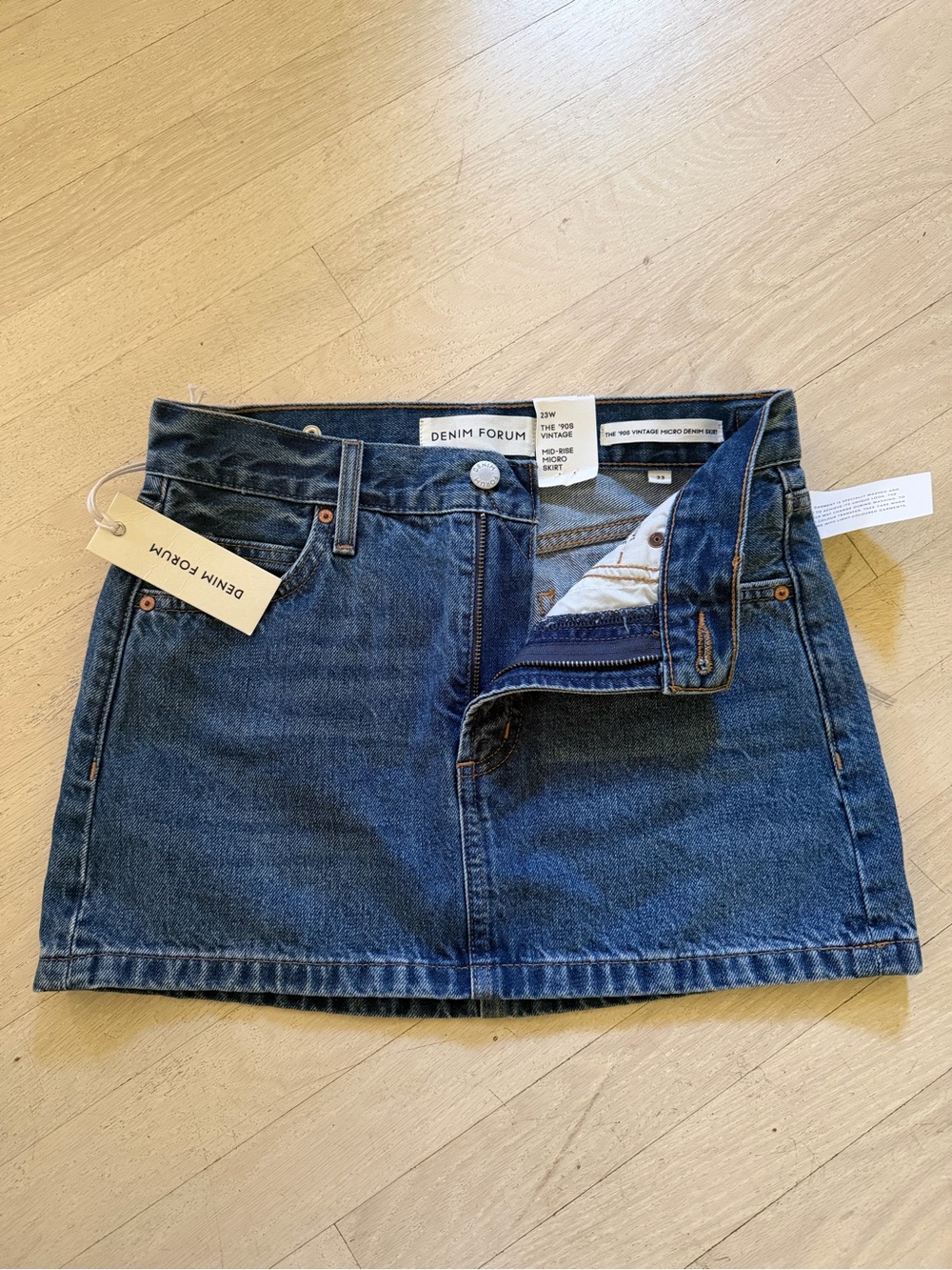 Aritzia Denim Forum Dark Blue Denim Mini Skirt